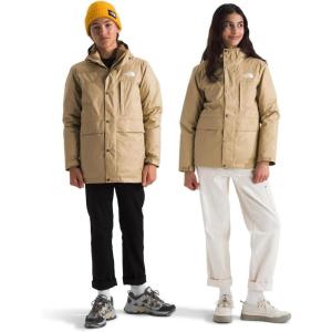 THE NORTH FACE Teen North Down Triclimate 3-in-1 Jacket | Waterproof, Seam Sealed, Attached Hood, Reversible Inner Layer(Khaki Stone)