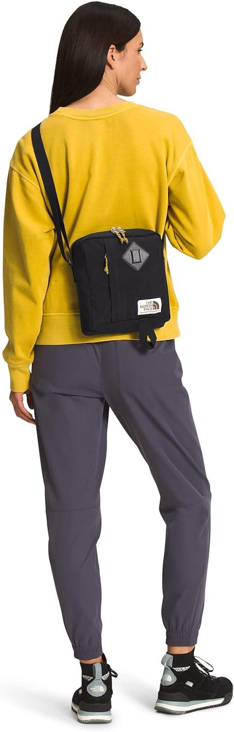 imageTHE NORTH FACE Berkeley Crossbody Bag Adjustable Strap Waterrepellent Finish Internal Divider ampamp External PocketTnf BlackMineral Gold
