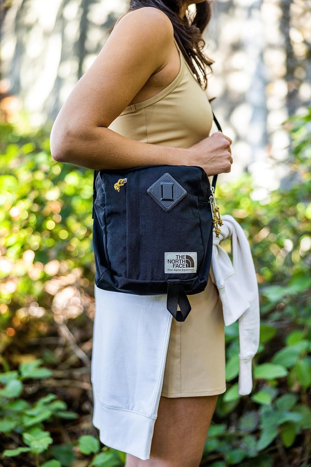 imageTHE NORTH FACE Berkeley Crossbody Bag Adjustable Strap Waterrepellent Finish Internal Divider ampamp External PocketTnf BlackMineral Gold
