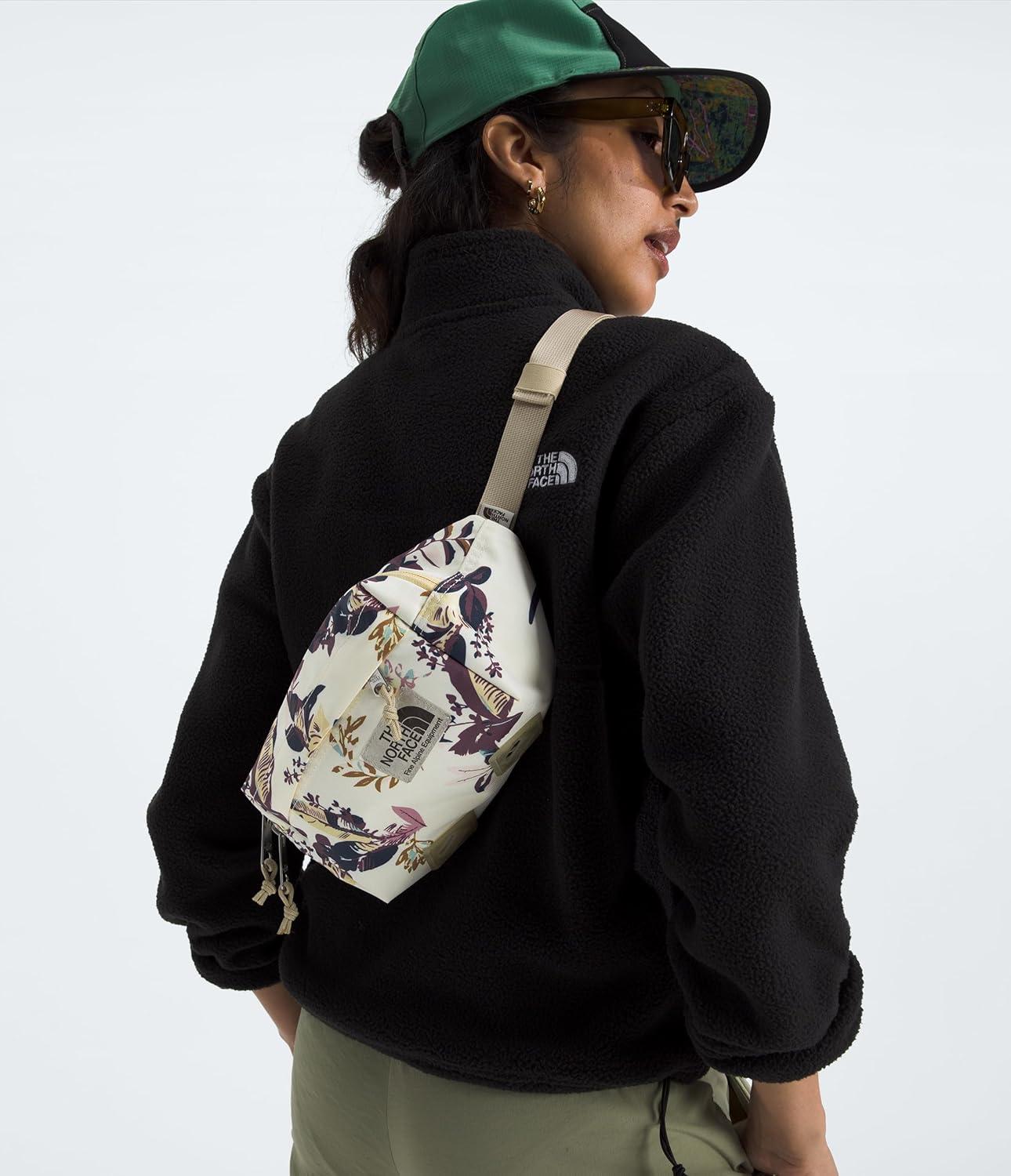 imageTHE NORTH FACE Berkeley Lumbar Bag Waterrepellent Fanny Pack for Men ampamp Women External Pocket ampamp Adjustable StrapWhite Dune Leaf Toss Print