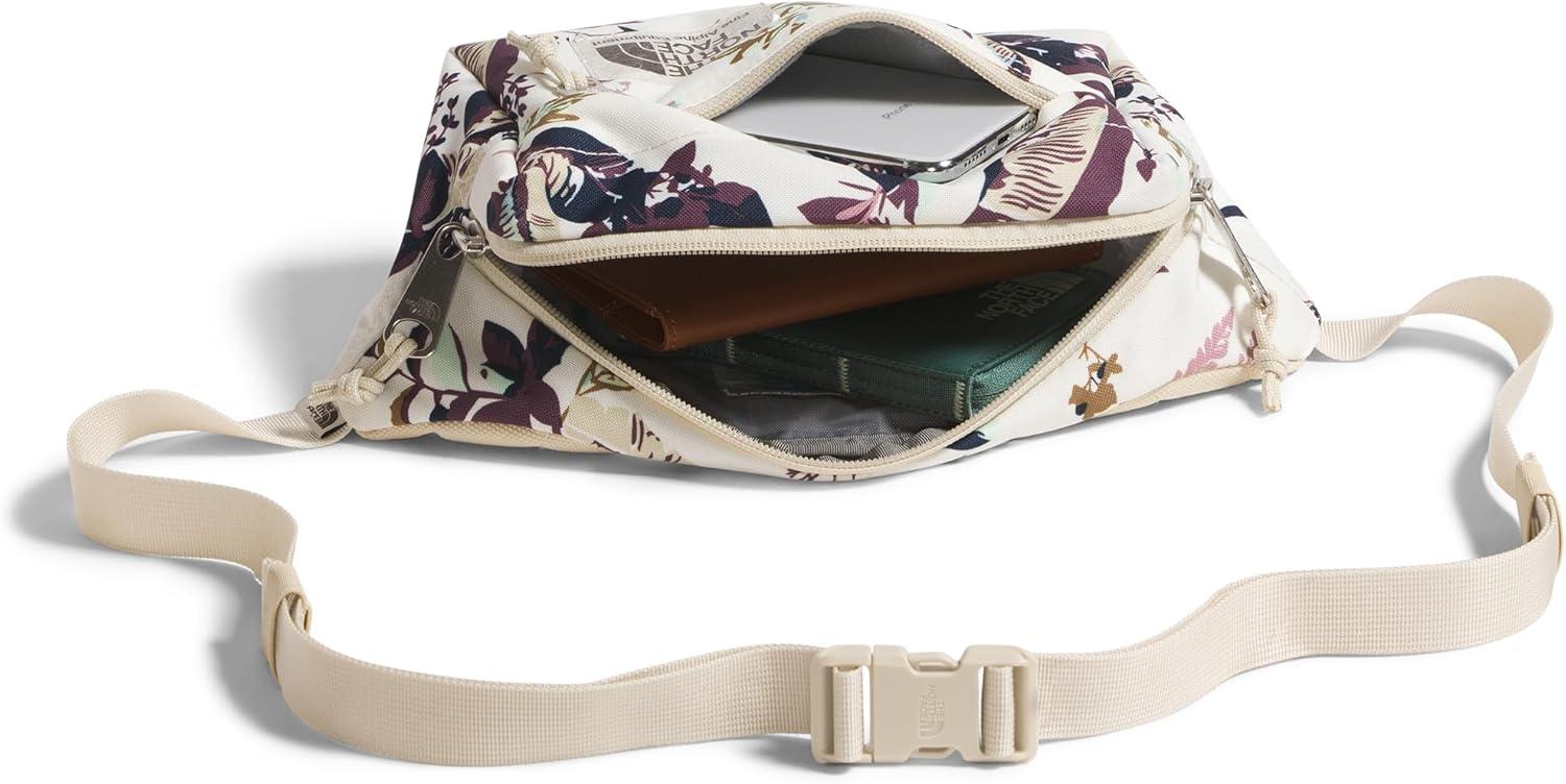 imageTHE NORTH FACE Berkeley Lumbar Bag Waterrepellent Fanny Pack for Men ampamp Women External Pocket ampamp Adjustable StrapWhite Dune Leaf Toss Print
