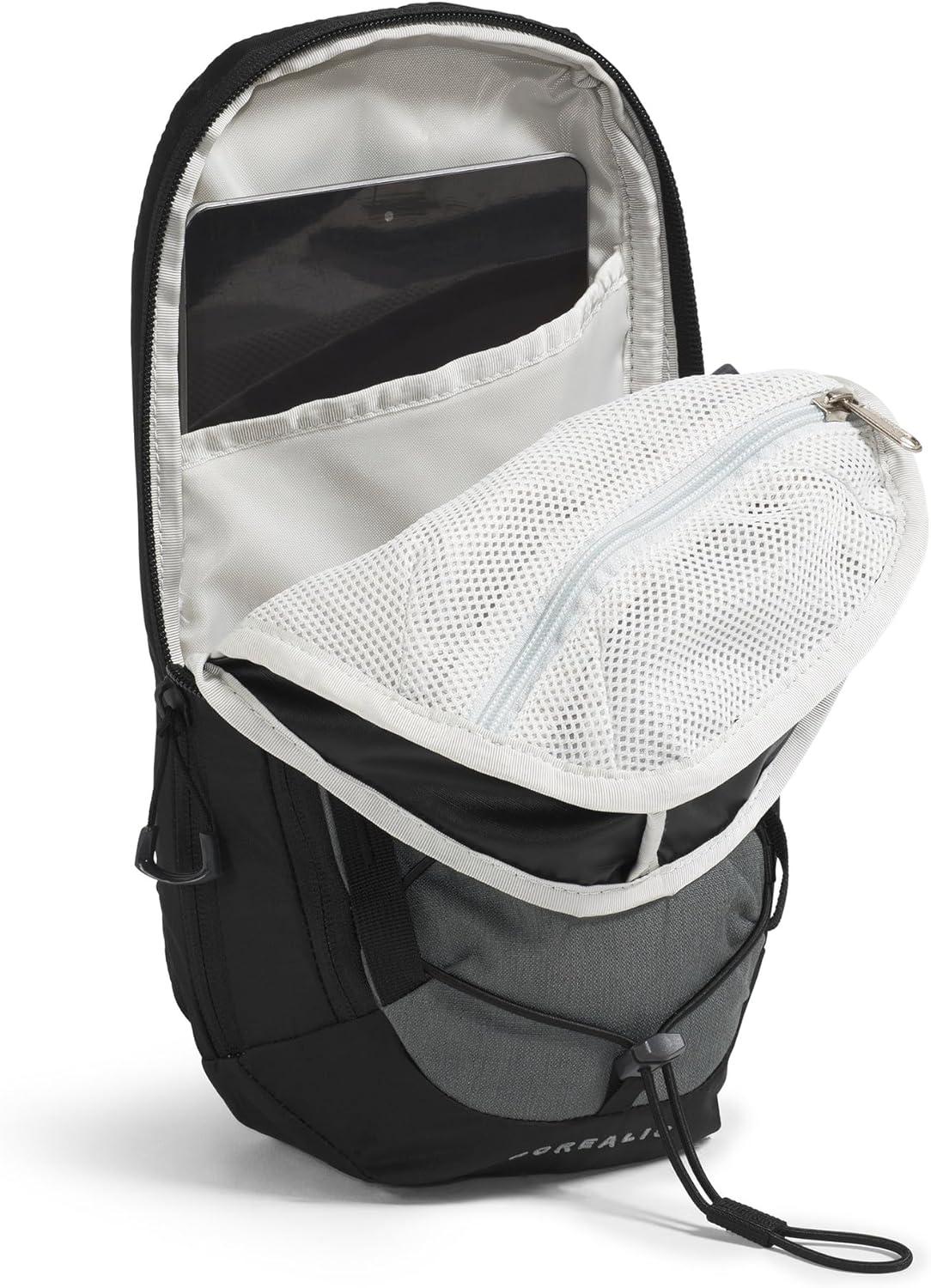 imageTHE NORTH FACE Borealis SIing Bag Crossbody Adjustable Strap Water Repellent Finish Multiple Compartments Tablet SleeveAsphalt Grey Light HeatherTnf Black