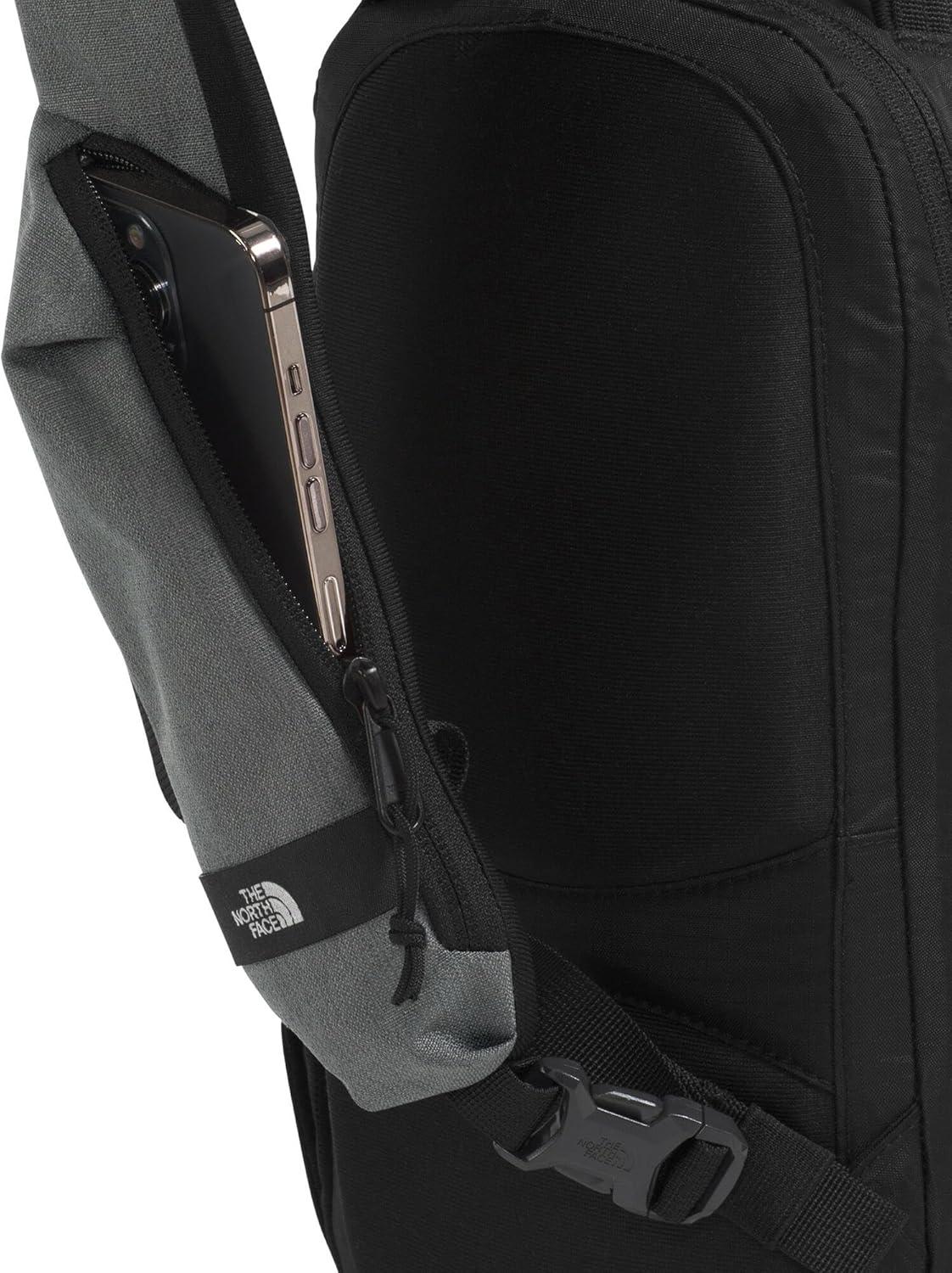 imageTHE NORTH FACE Borealis SIing Bag Crossbody Adjustable Strap Water Repellent Finish Multiple Compartments Tablet SleeveAsphalt Grey Light HeatherTnf Black