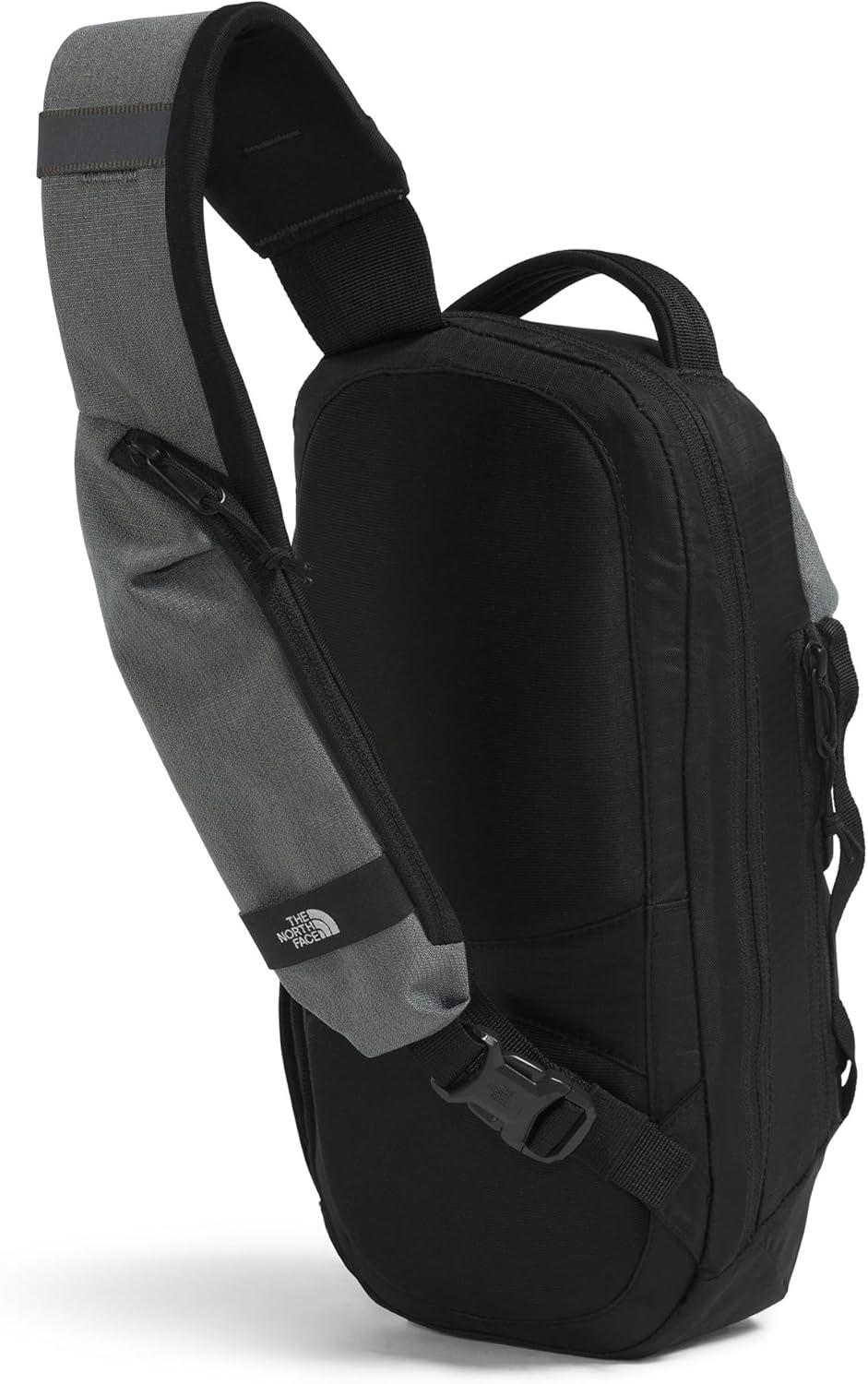 imageTHE NORTH FACE Borealis SIing Bag Crossbody Adjustable Strap Water Repellent Finish Multiple Compartments Tablet SleeveAsphalt Grey Light HeatherTnf Black
