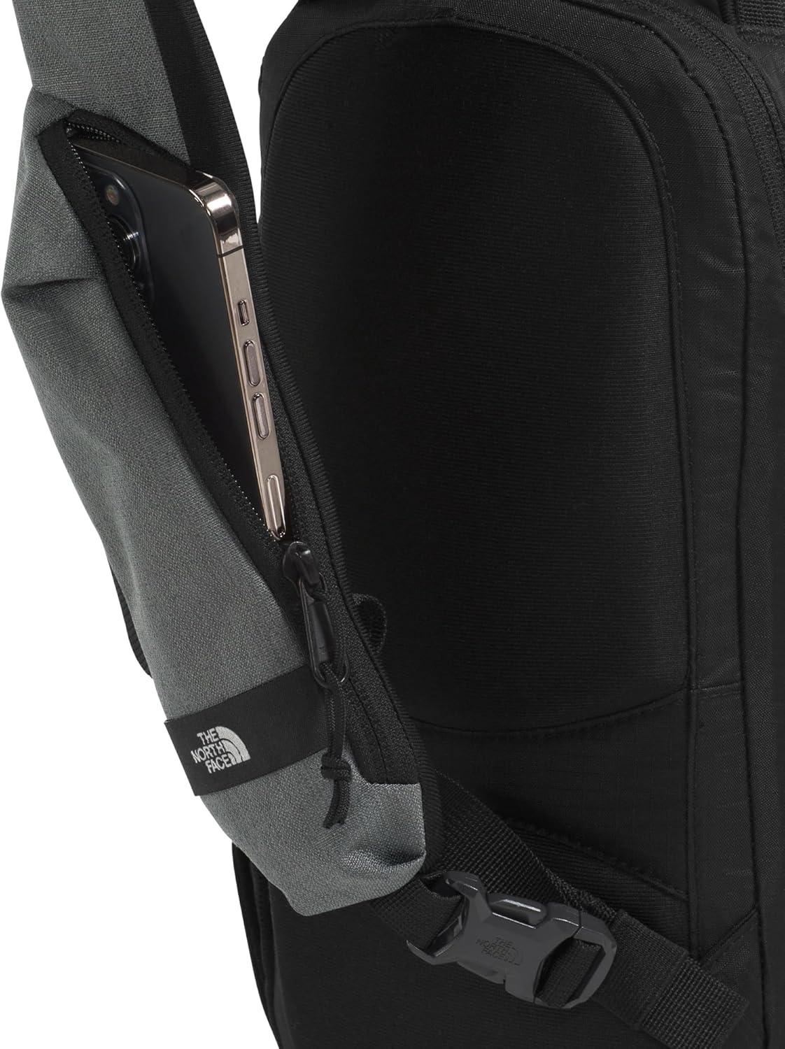 imageTHE NORTH FACE Borealis SIing Bag Crossbody Adjustable Strap Water Repellent Finish Multiple Compartments Tablet SleeveAsphalt Grey Light HeatherTnf Black