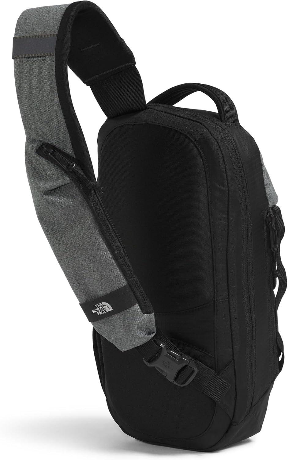imageTHE NORTH FACE Borealis SIing Bag Crossbody Adjustable Strap Water Repellent Finish Multiple Compartments Tablet SleeveAsphalt Grey Light HeatherTnf Black
