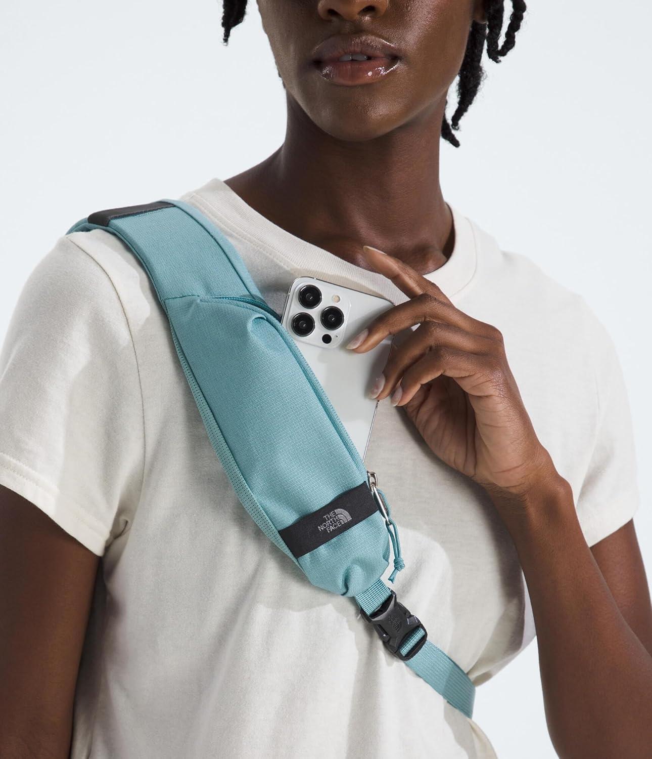imageTHE NORTH FACE Borealis SIing Bag Crossbody Adjustable Strap Water Repellent Finish Multiple Compartments Tablet SleeveBlue Eclipse Light HeatherBlue Eclipse