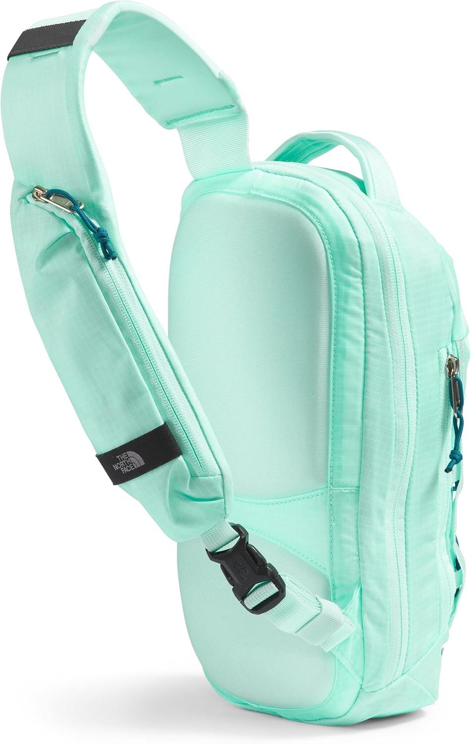 imageTHE NORTH FACE Borealis SIing Bag Crossbody Adjustable Strap Water Repellent Finish Multiple Compartments Tablet SleeveCrater AquaBlue Moss