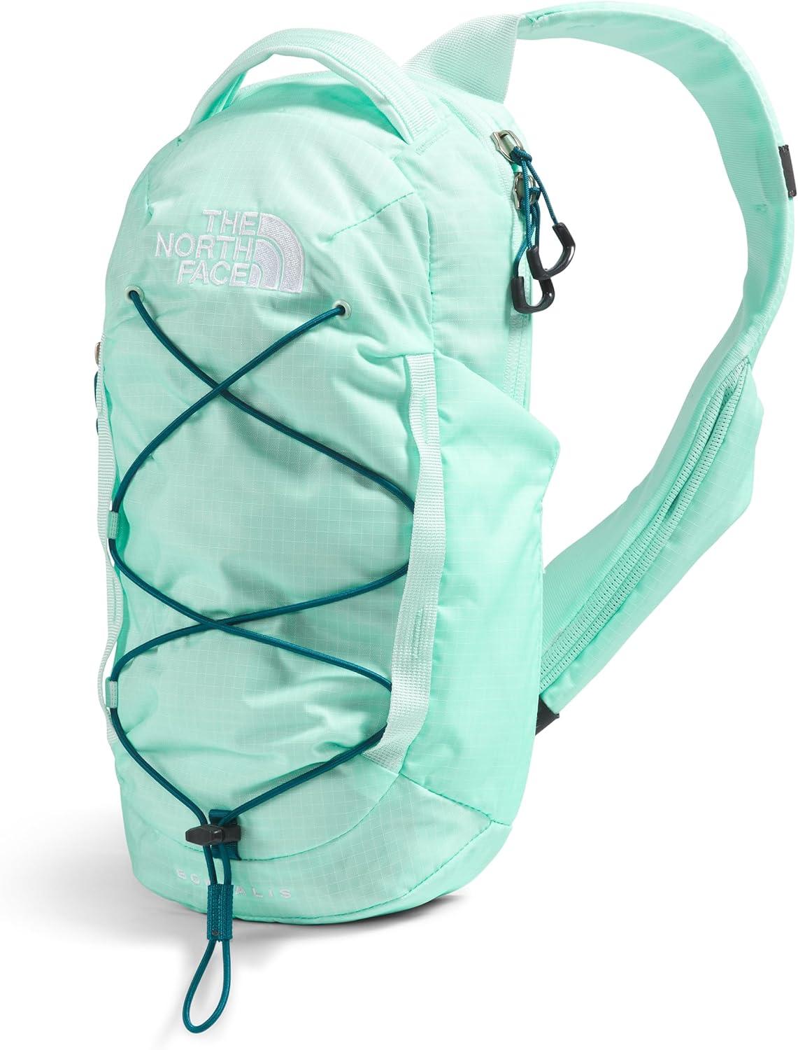 imageTHE NORTH FACE Borealis SIing Bag Crossbody Adjustable Strap Water Repellent Finish Multiple Compartments Tablet SleeveCrater AquaBlue Moss