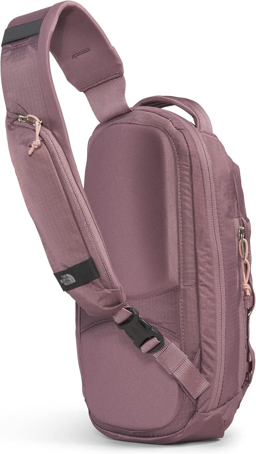 imageTHE NORTH FACE Borealis SIing Bag Crossbody Adjustable Strap Water Repellent Finish Multiple Compartments Tablet SleeveFawn GreyPink Moss