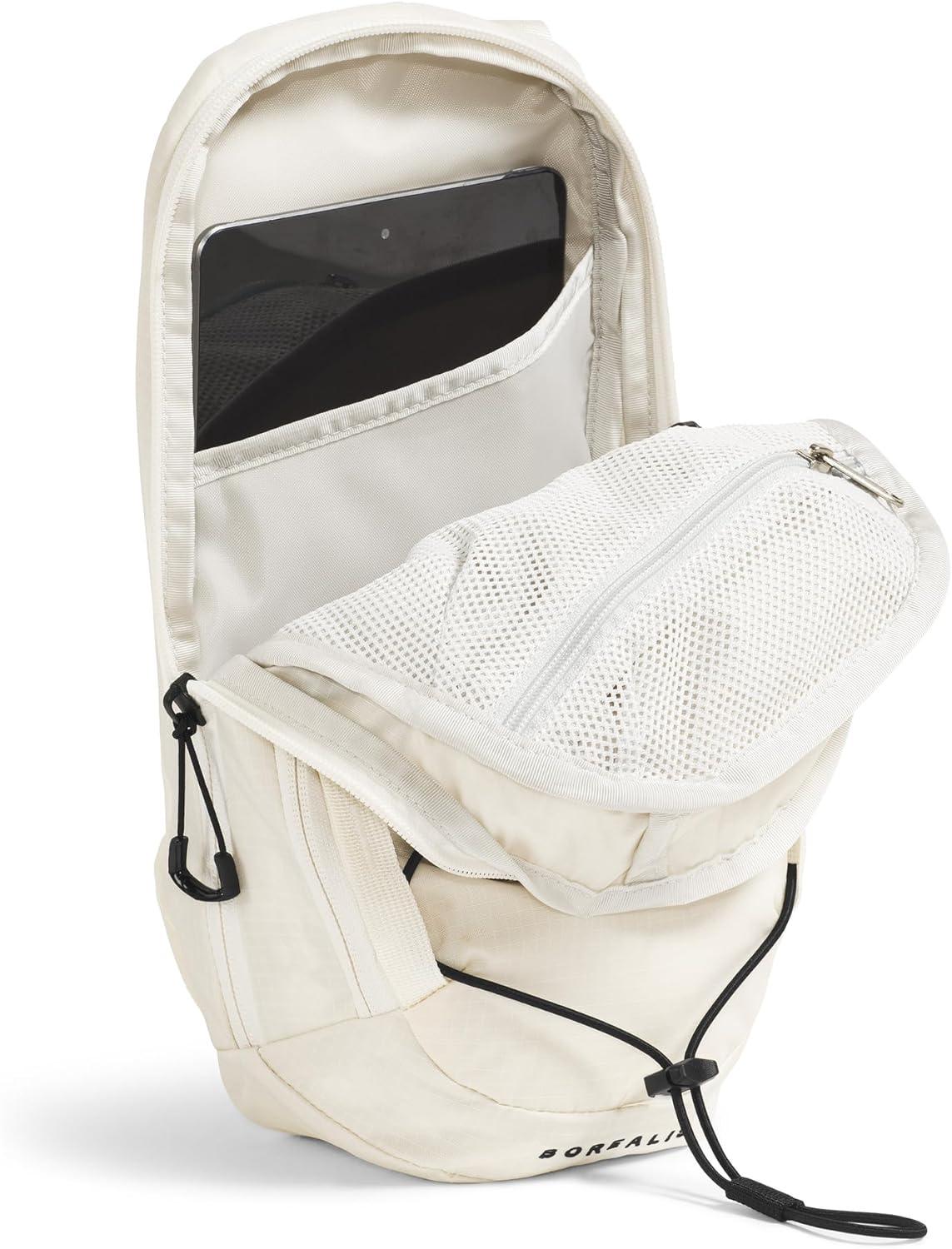 imageTHE NORTH FACE Borealis SIing Bag Crossbody Adjustable Strap Water Repellent Finish Multiple Compartments Tablet SleeveGardenia WhiteTnf Black