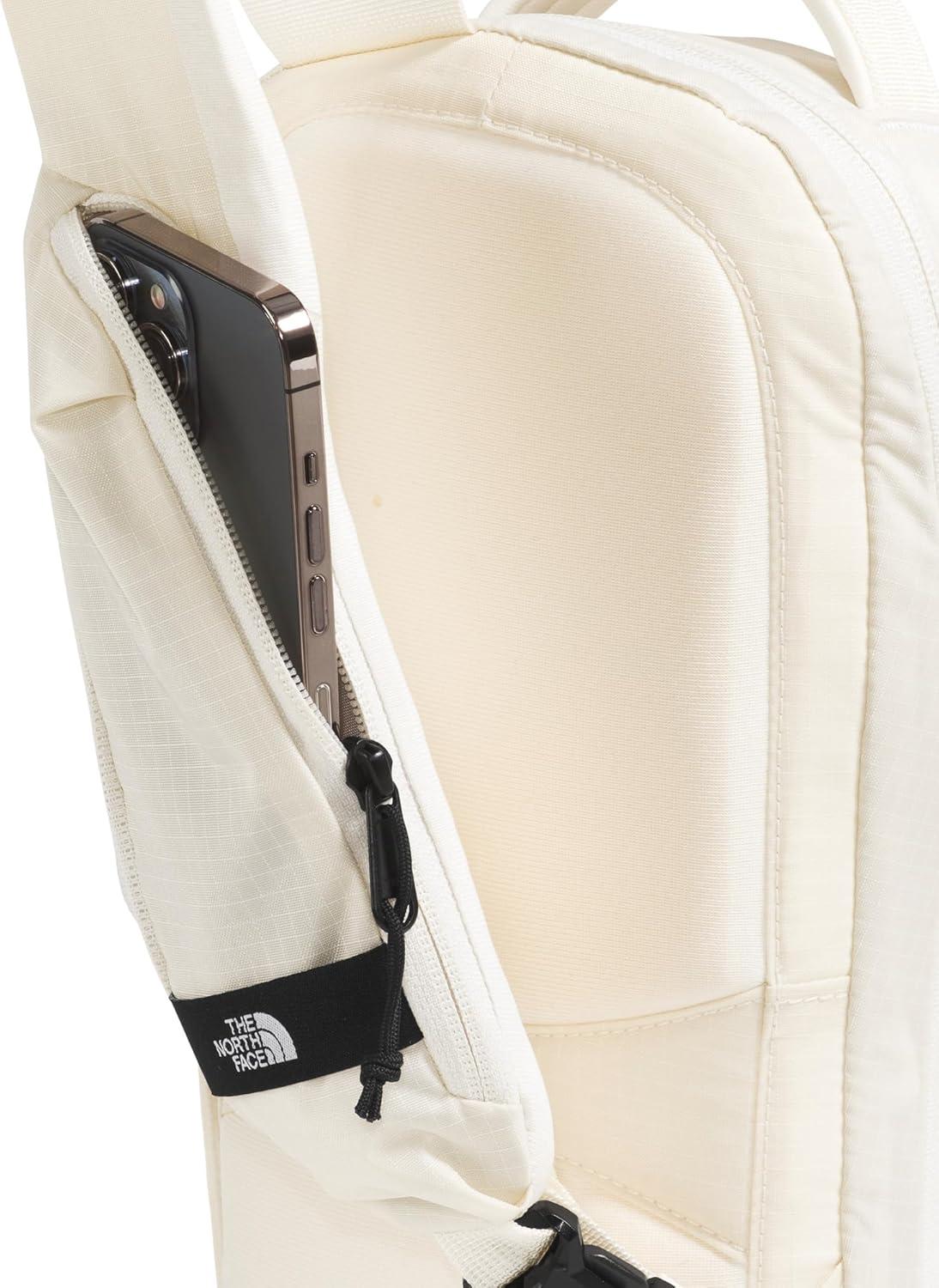 imageTHE NORTH FACE Borealis SIing Bag Crossbody Adjustable Strap Water Repellent Finish Multiple Compartments Tablet SleeveGardenia WhiteTnf Black
