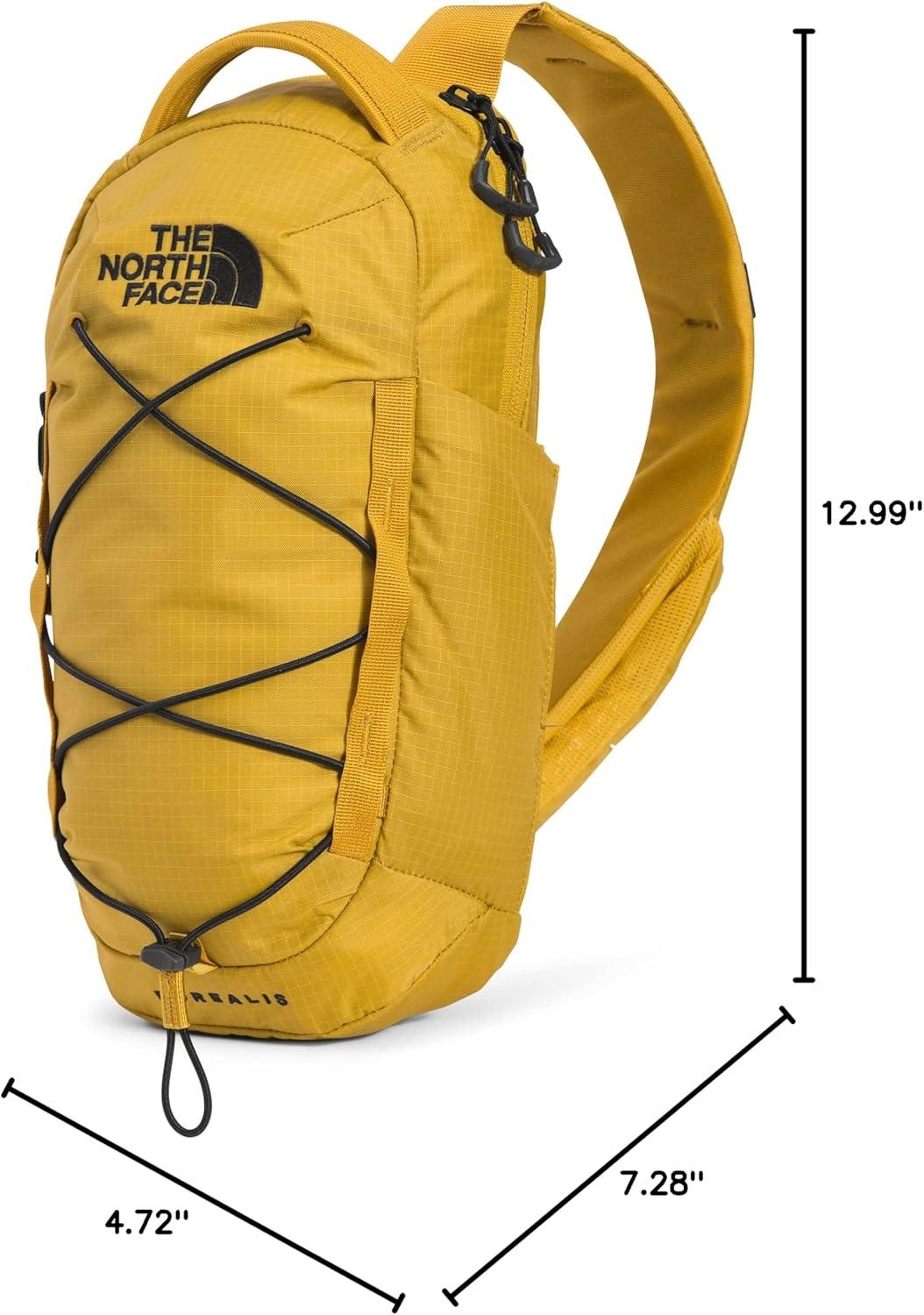 imageTHE NORTH FACE Borealis SIing Bag Crossbody Adjustable Strap Water Repellent Finish Multiple Compartments Tablet SleeveMineral GoldTnf Black