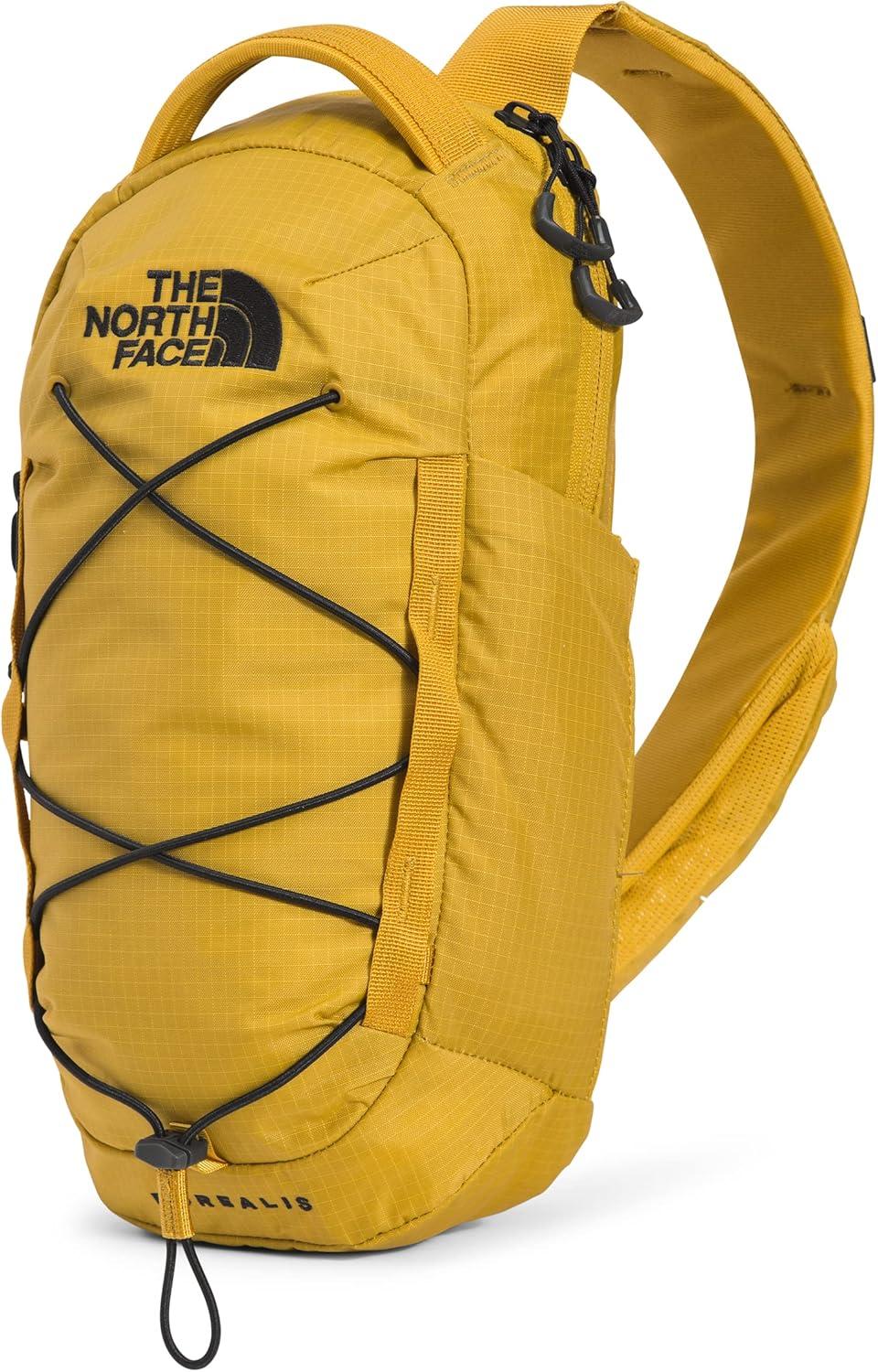 imageTHE NORTH FACE Borealis SIing Bag Crossbody Adjustable Strap Water Repellent Finish Multiple Compartments Tablet SleeveMineral GoldTnf Black