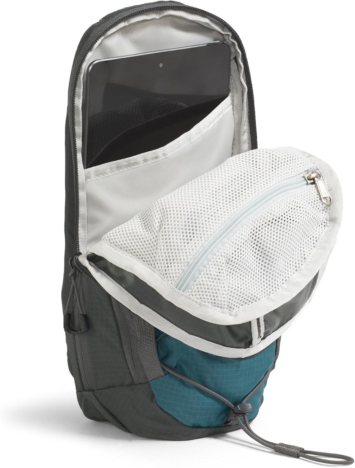imageTHE NORTH FACE Borealis SIing Bag Crossbody Adjustable Strap Water Repellent Finish Multiple Compartments Tablet SleeveSpaceAnthracite Grey