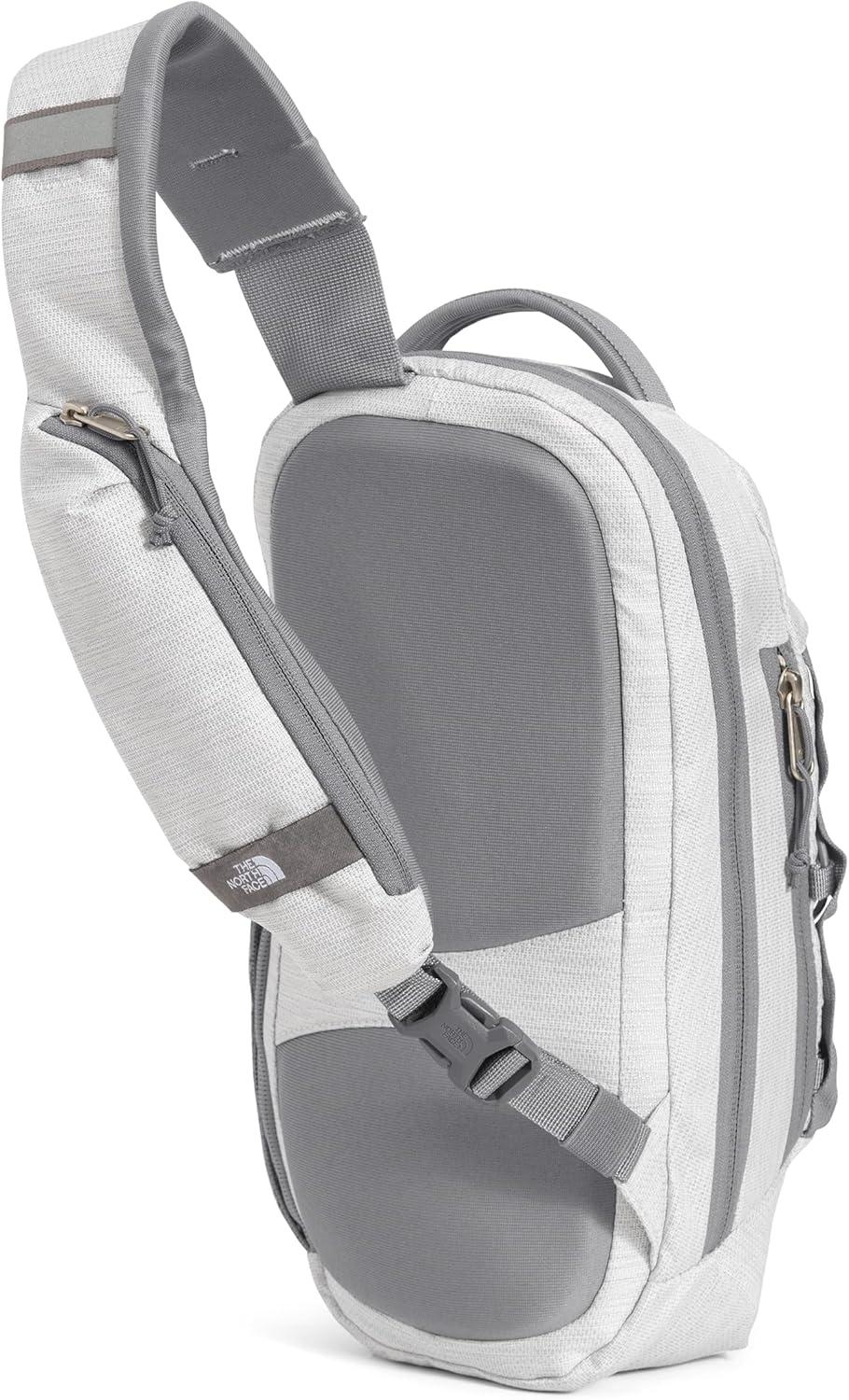 imageTHE NORTH FACE Borealis SIing Bag Crossbody Adjustable Strap Water Repellent Finish Multiple Compartments Tablet SleeveTnf White Metallic MlangeMid Grey