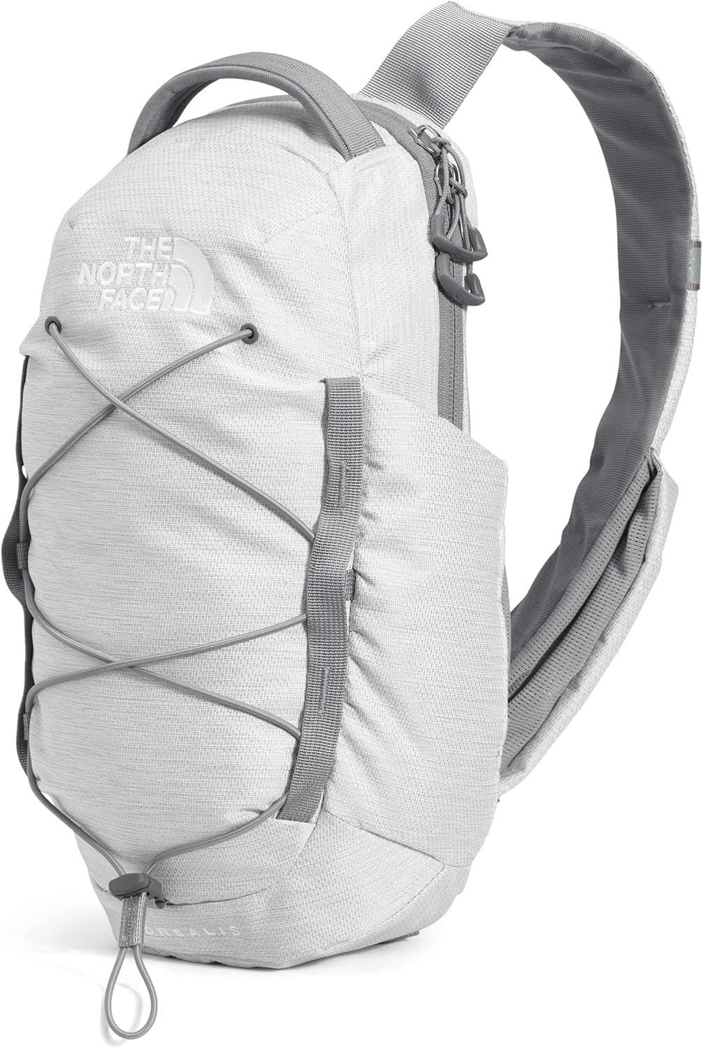 imageTHE NORTH FACE Borealis SIing Bag Crossbody Adjustable Strap Water Repellent Finish Multiple Compartments Tablet SleeveTnf White Metallic MlangeMid Grey