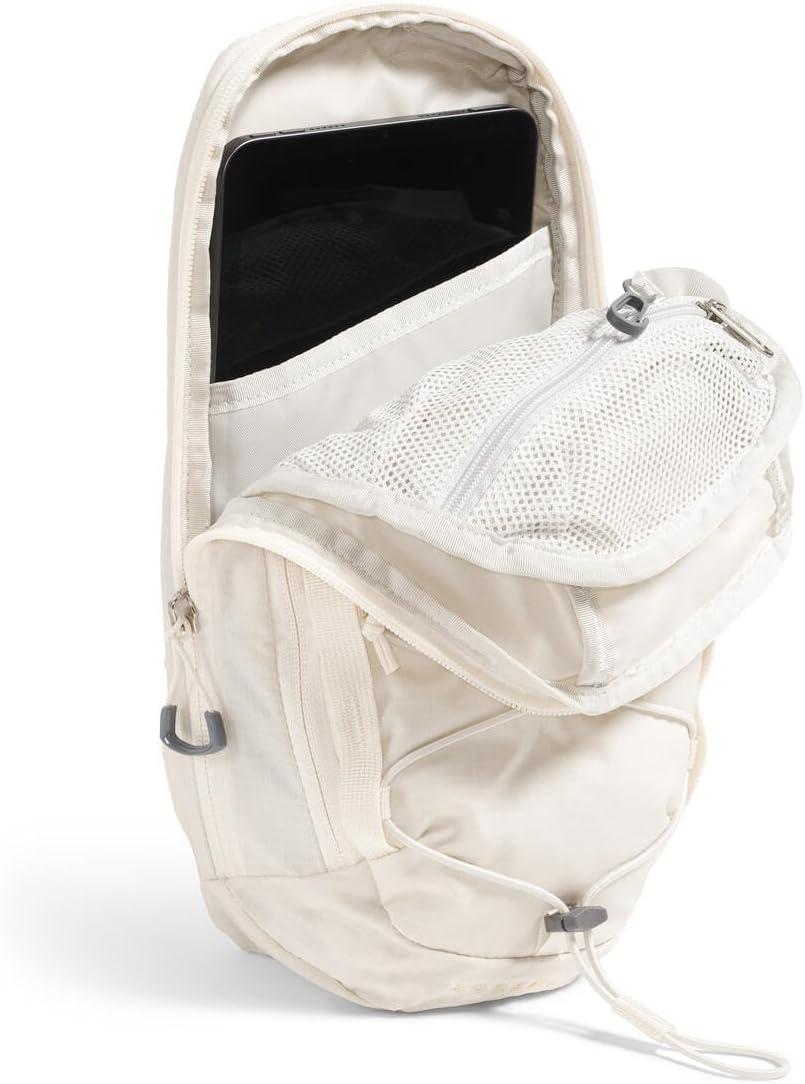 imageTHE NORTH FACE Borealis SIing Bag Crossbody Adjustable Strap Water Repellent Finish Multiple Compartments Tablet SleeveWhite DuneGravel