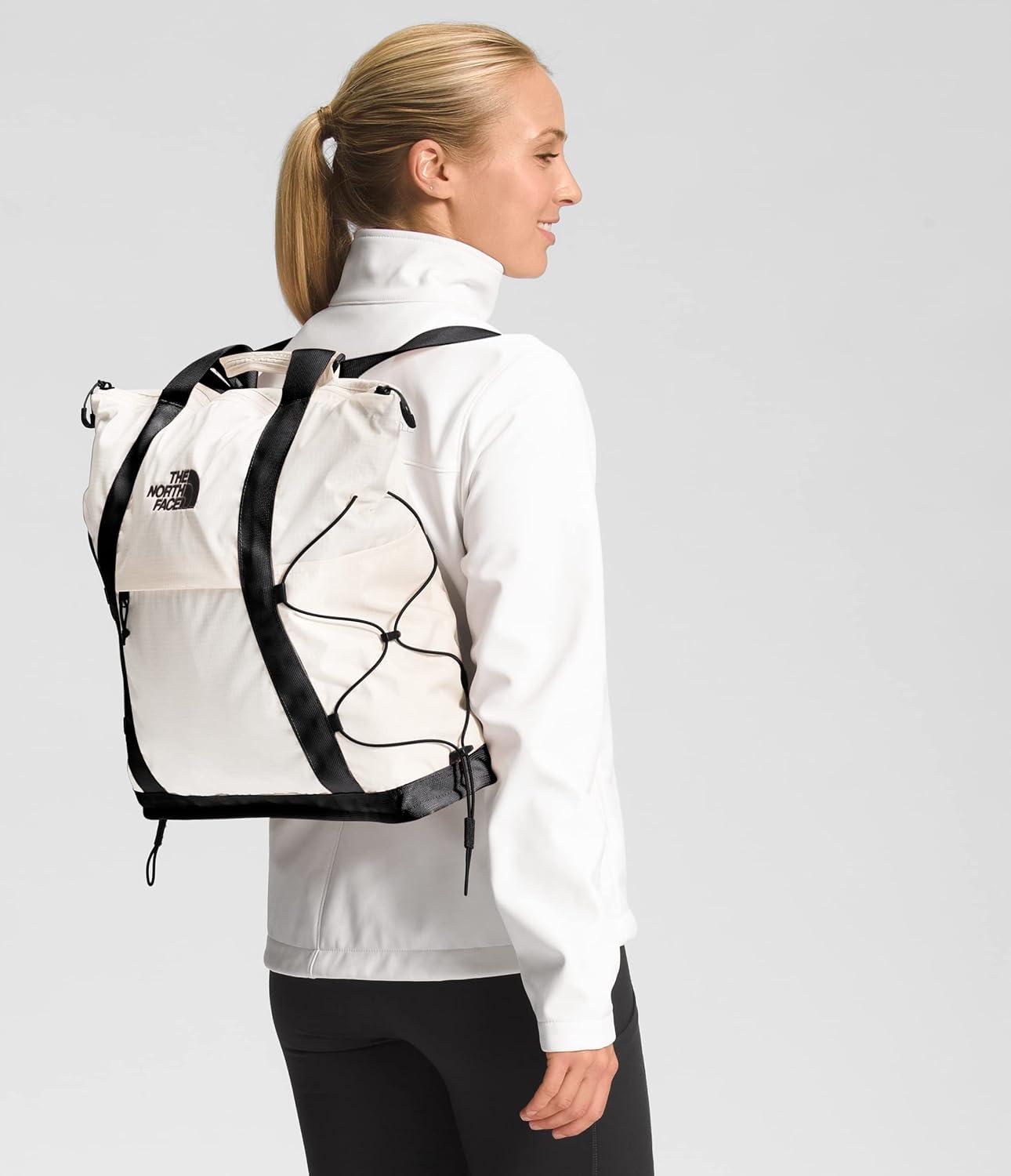 imageTHE NORTH FACE Borealis Tote Bag Over Shoulder ampamp Backpack Carry Options Water Repellent 16quot Laptop SleeveGardenia WhiteTnf Black