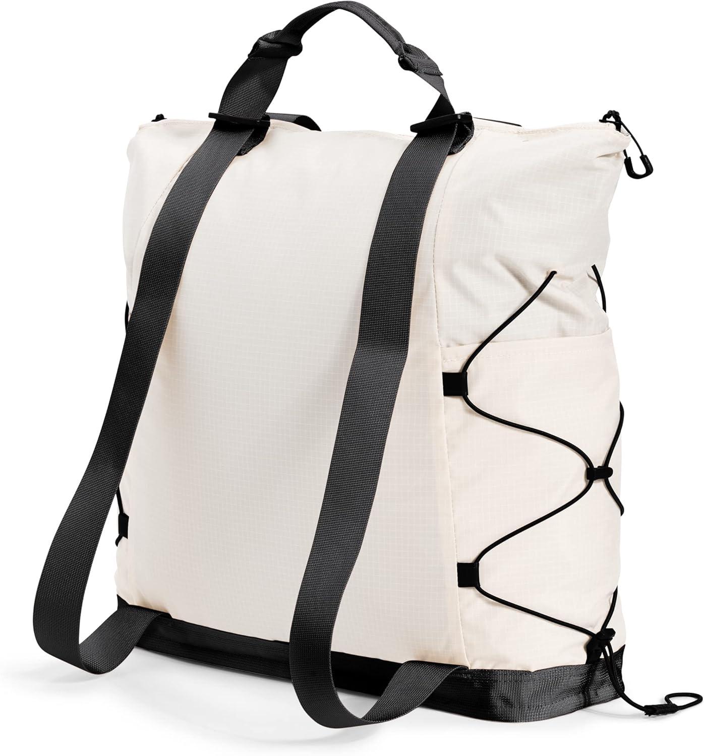 imageTHE NORTH FACE Borealis Tote Bag Over Shoulder ampamp Backpack Carry Options Water Repellent 16quot Laptop SleeveGardenia WhiteTnf Black