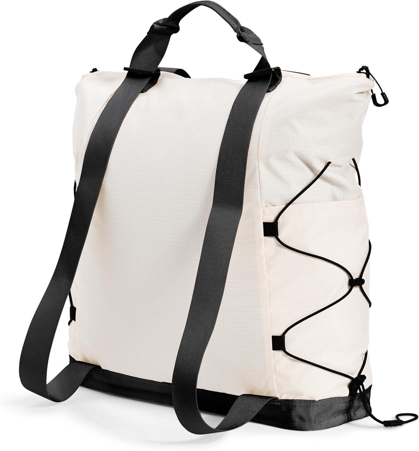 imageTHE NORTH FACE Borealis Tote Bag Over Shoulder ampamp Backpack Carry Options Water Repellent 16quot Laptop SleeveGardenia WhiteTnf Blacknpf