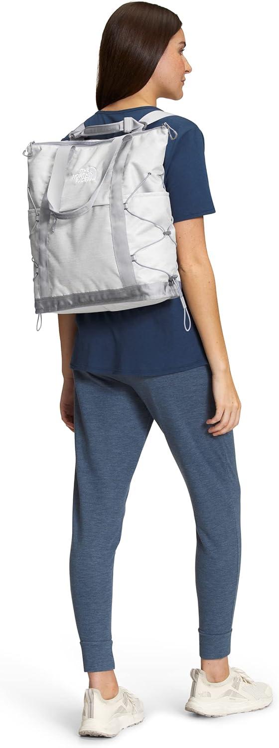 imageTHE NORTH FACE Borealis Tote Bag Over Shoulder ampamp Backpack Carry Options Water Repellent 16quot Laptop SleeveMetallic MelangeMid Grey