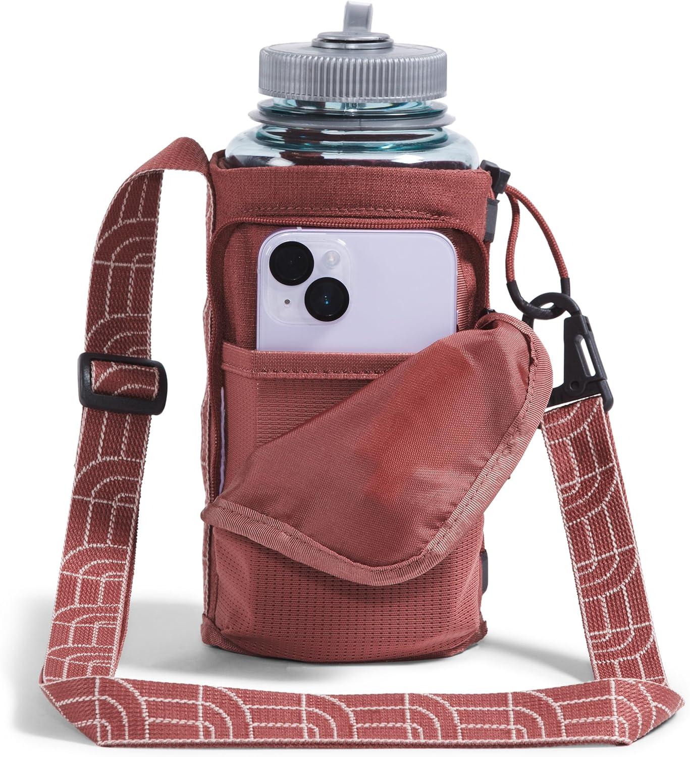 imageTHE NORTH FACE Borealis Water Bottle Holder Adjustable Strap WaterRepellent Finish External Pocket with Key HookCanyon Dust Dark Heather