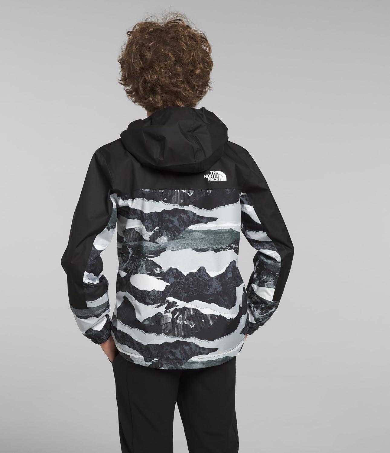 imageTHE NORTH FACE Boys Antora Waterproof Rain JacketTnf Black Mountain Traverse Print