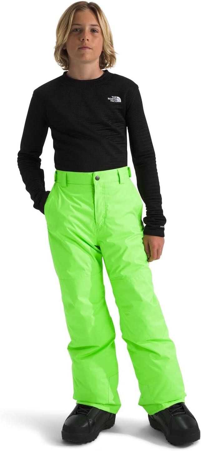 imageTHE NORTH FACE Boys Freedom Insulated Pant Waterproof for Ski ampamp Snowboard Gaiters Adjustable Waist Zip PocketsSafety Green