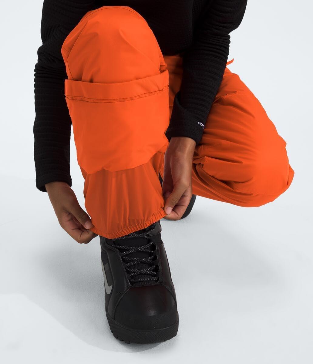 imageTHE NORTH FACE Boys Freedom Insulated Pant Waterproof for Ski ampamp Snowboard Gaiters Adjustable Waist Zip PocketsTnf Orange