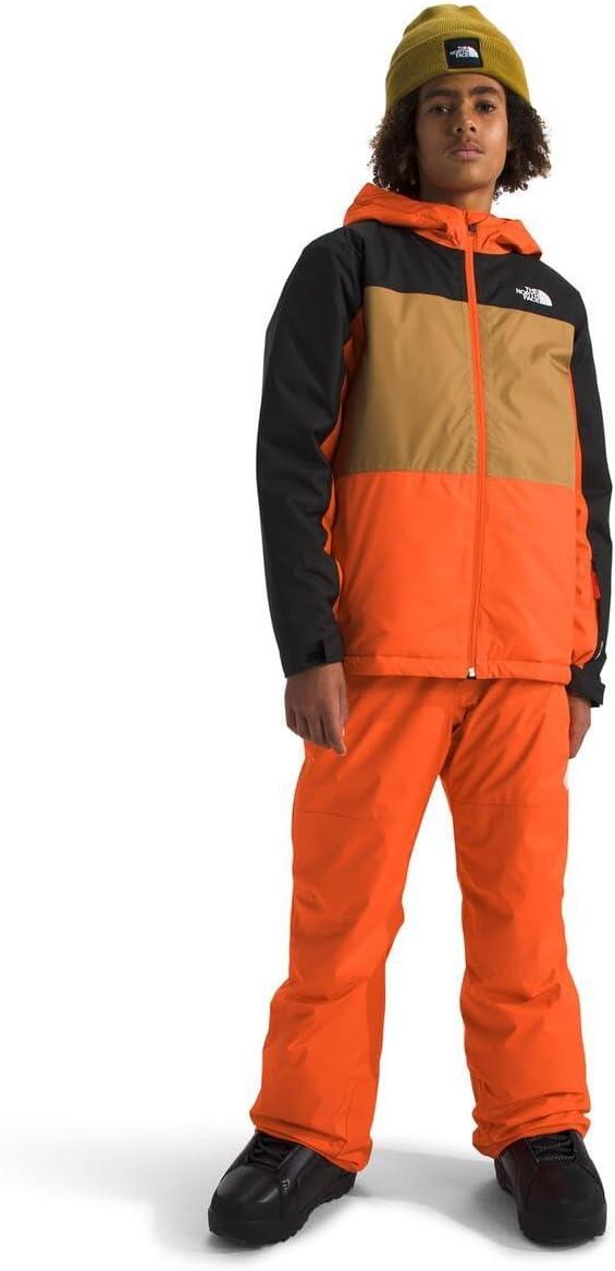 imageTHE NORTH FACE Boys Freedom Insulated Pant Waterproof for Ski ampamp Snowboard Gaiters Adjustable Waist Zip PocketsTnf Orange