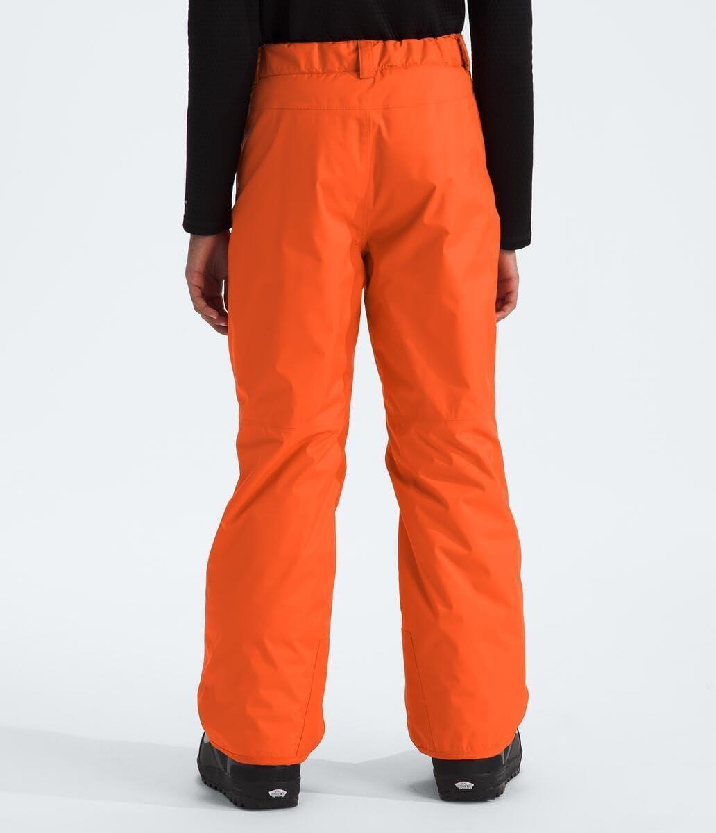imageTHE NORTH FACE Boys Freedom Insulated Pant Waterproof for Ski ampamp Snowboard Gaiters Adjustable Waist Zip PocketsTnf Orange