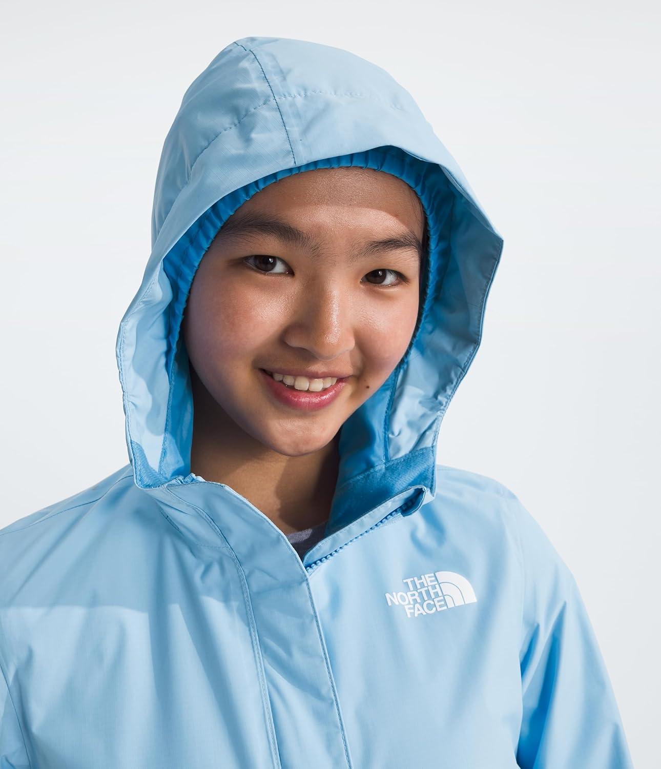 imageTHE NORTH FACE Girls Antora Rain Jacket Waterproof Breathable 3piece Hood Secure Zip Hand PocketCornflower