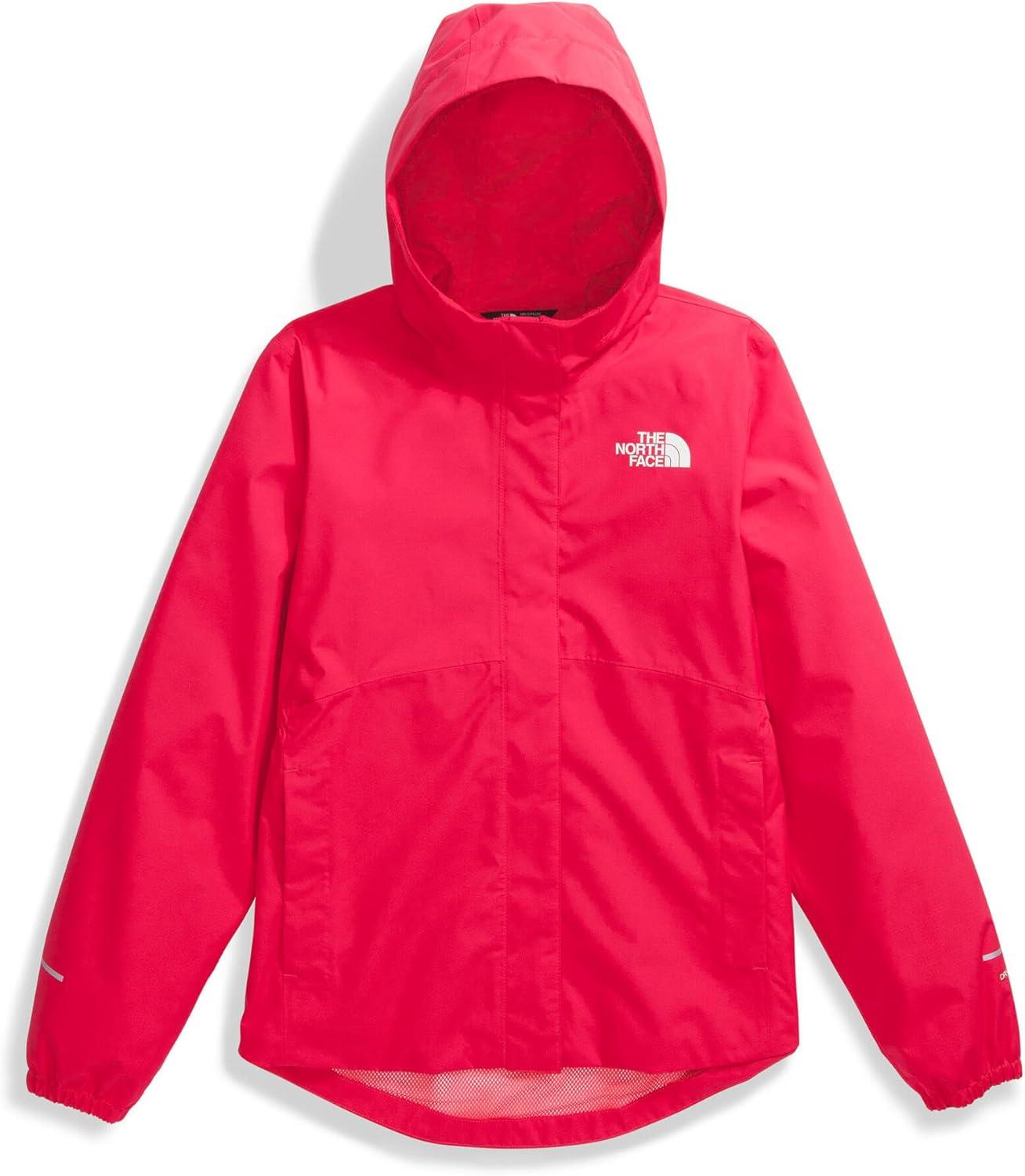 imageTHE NORTH FACE Girls Antora Rain Jacket Waterproof Breathable 3piece Hood Secure Zip Hand PocketHibiscus