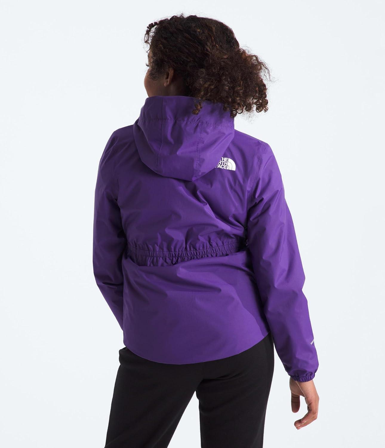 imageTHE NORTH FACE Girls Antora Rain Jacket Waterproof Breathable 3piece Hood Secure Zip Hand PocketPeak Purple