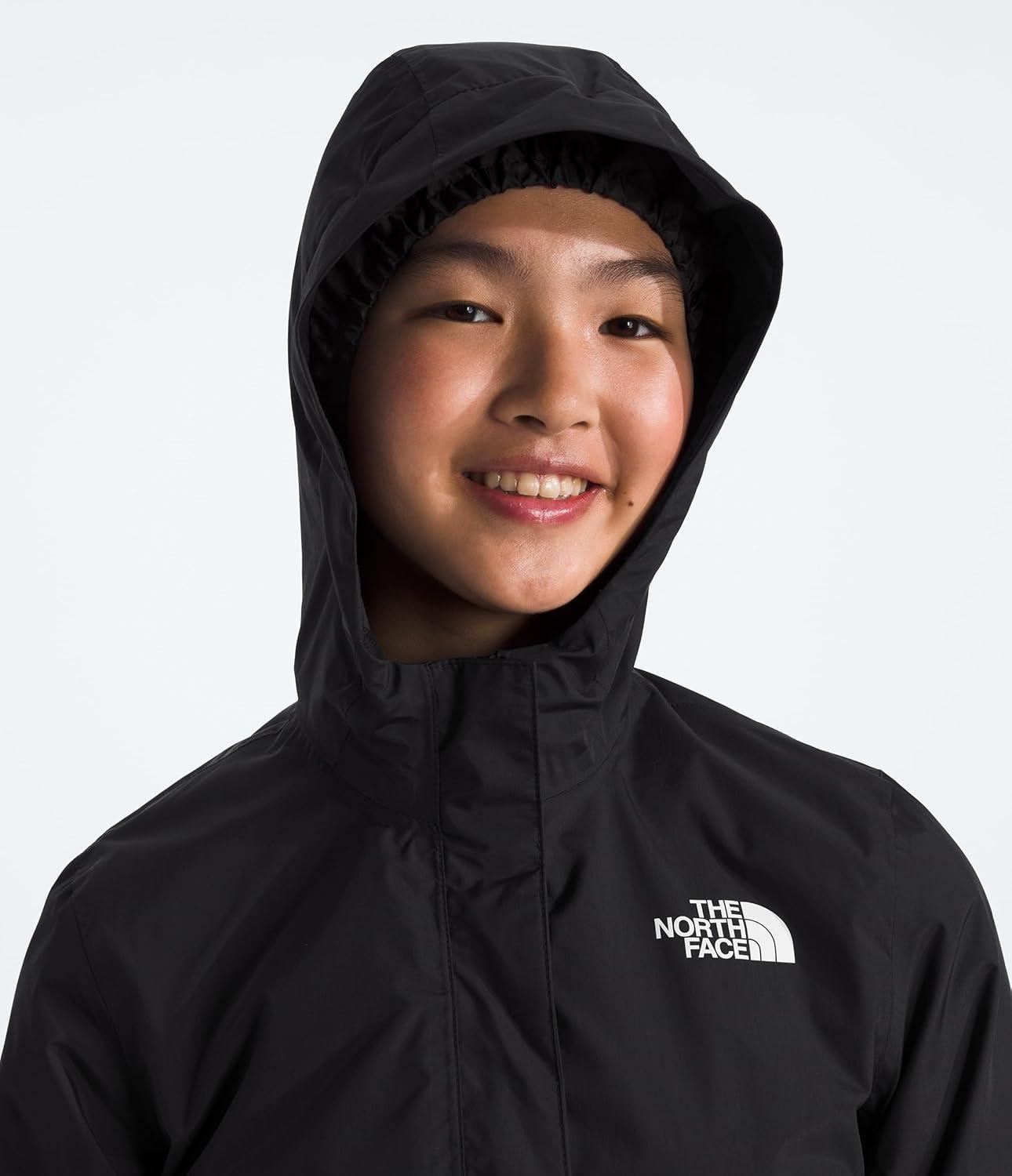 imageTHE NORTH FACE Girls Antora Rain Jacket Waterproof Breathable 3piece Hood Secure Zip Hand PocketTnf Black