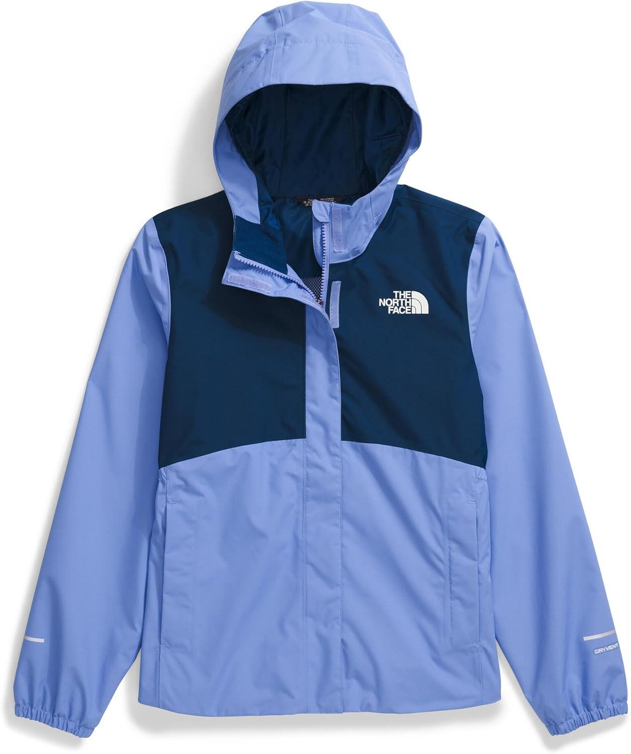 imageTHE NORTH FACE Girls Antora Rain Jacket Waterproof Breathable 3piece Hood Secure Zip Hand PocketVirtual Blue