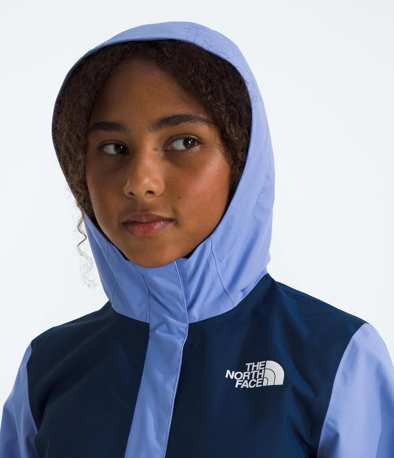 imageTHE NORTH FACE Girls Antora Rain Jacket Waterproof Breathable 3piece Hood Secure Zip Hand PocketVirtual Blue