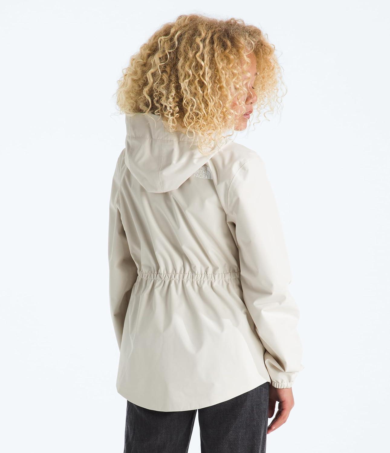 imageTHE NORTH FACE Girls Antora Rain Jacket Waterproof Breathable 3piece Hood Secure Zip Hand PocketWhite DuneWhite Dune
