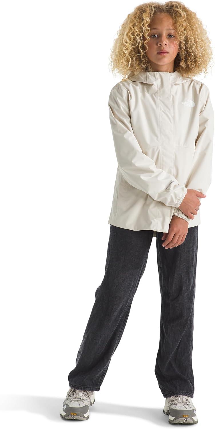 imageTHE NORTH FACE Girls Antora Rain Jacket Waterproof Breathable 3piece Hood Secure Zip Hand PocketWhite DuneWhite Dune