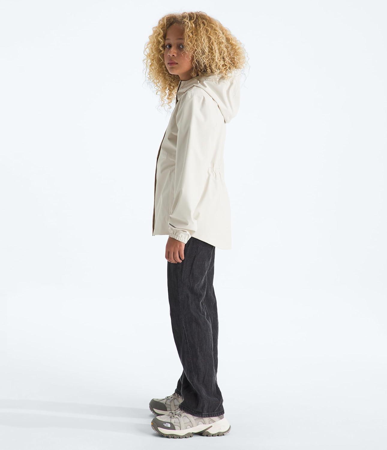 imageTHE NORTH FACE Girls Antora Rain Jacket Waterproof Breathable 3piece Hood Secure Zip Hand PocketWhite DuneWhite Dune