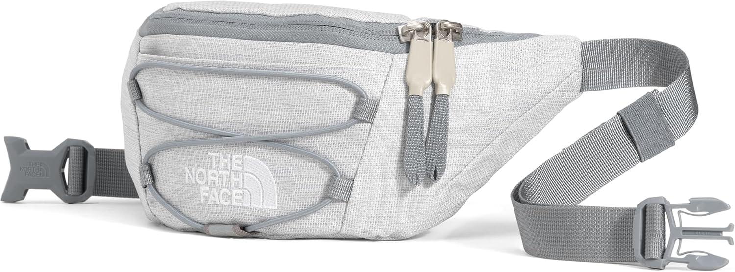imageTHE NORTH FACE Jester Lumbar Pack Fanny Pack With Water Repellent Finish 22 Liters Crossbody Adjustable StrapTNF White Metallic MlangeMid GreyNPF