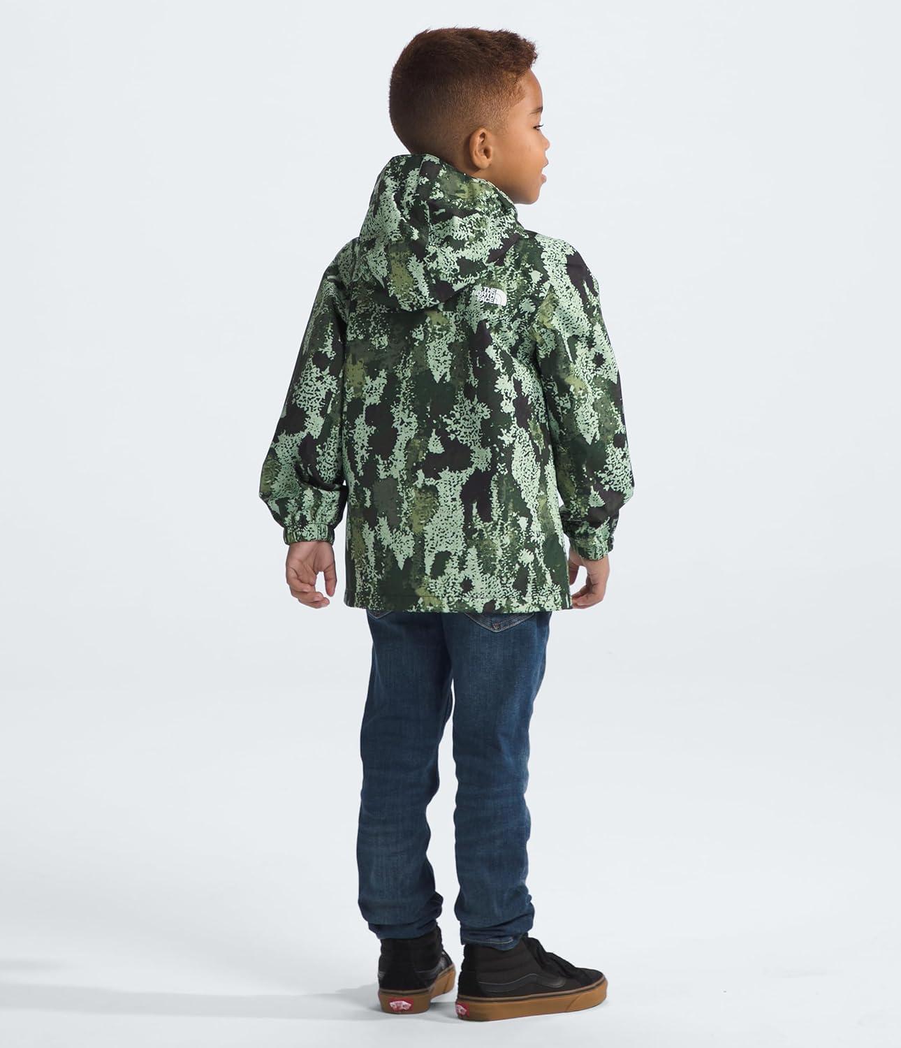 imageTHE NORTH FACE Kids Antora Rain Jacket Waterproof Breathable 3piece Hood Secure Zip Hand PocketMisty Sage Generative Camo Print