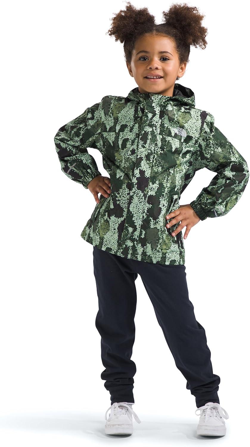 imageTHE NORTH FACE Kids Antora Rain Jacket Waterproof Breathable 3piece Hood Secure Zip Hand PocketMisty Sage Generative Camo Print