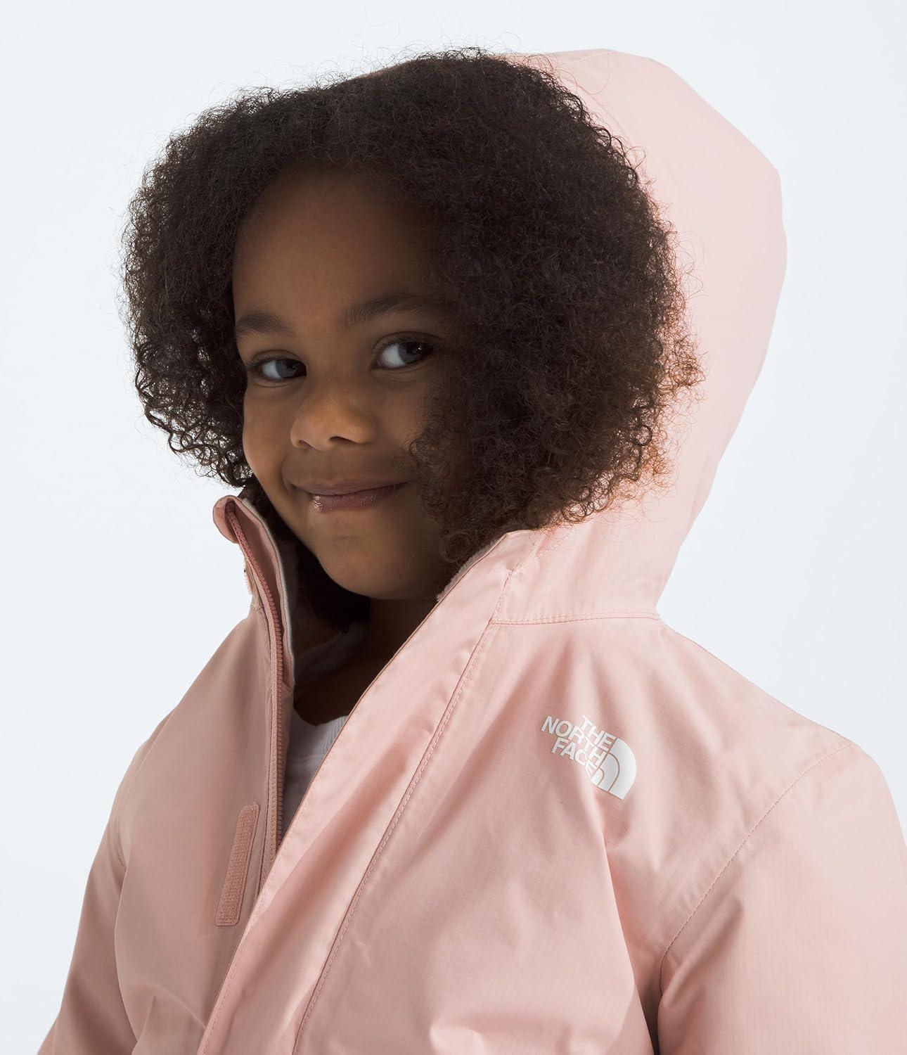 imageTHE NORTH FACE Kids Antora Rain Jacket Waterproof Breathable 3piece Hood Secure Zip Hand PocketPink Moss
