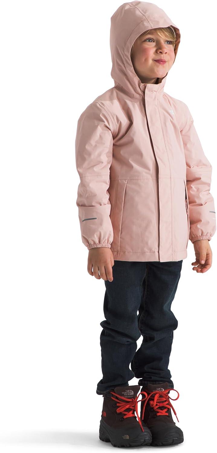 imageTHE NORTH FACE Kids Antora Rain Jacket Waterproof Breathable 3piece Hood Secure Zip Hand PocketPink Moss