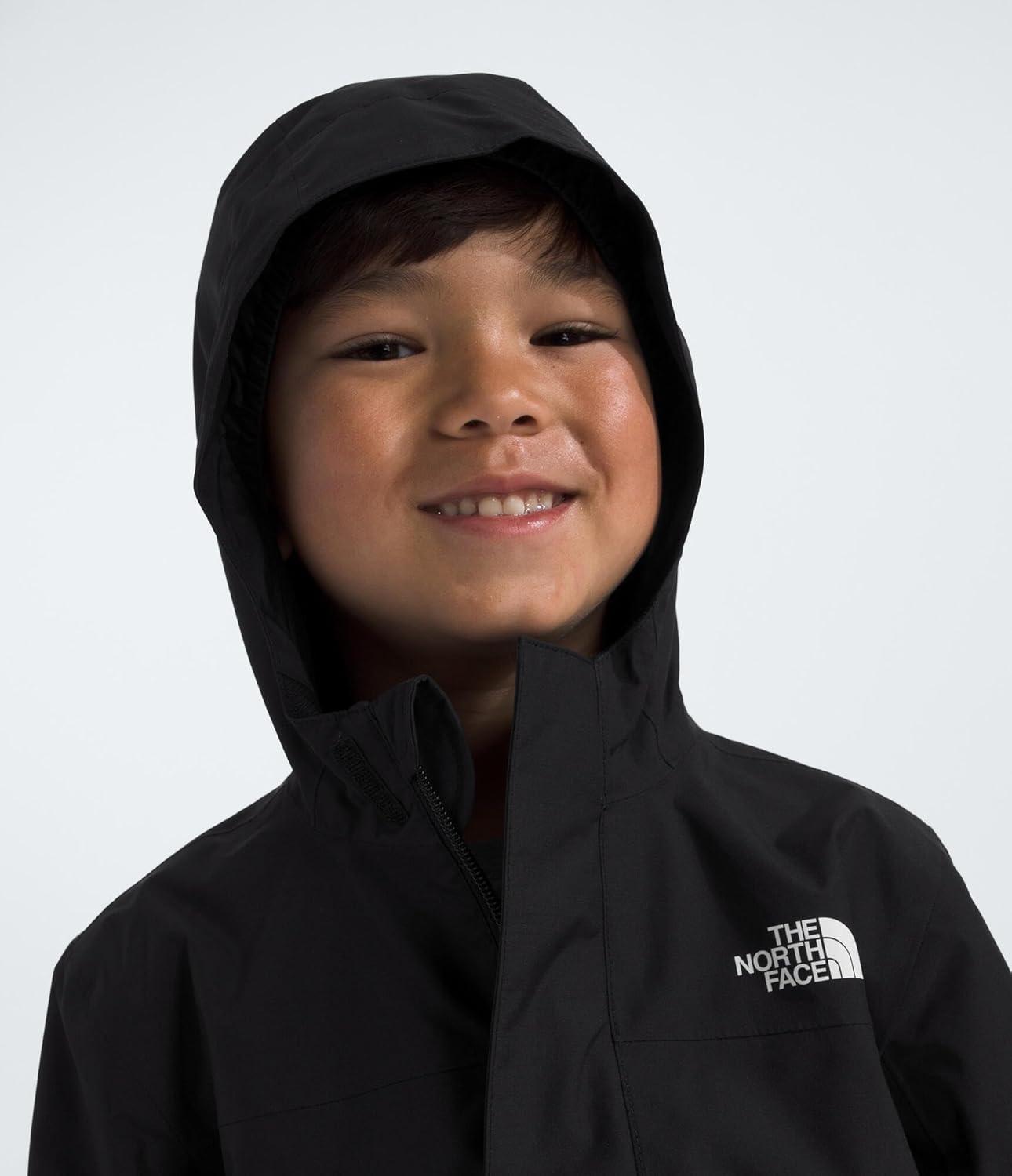 imageTHE NORTH FACE Kids Antora Rain Jacket Waterproof Breathable 3piece Hood Secure Zip Hand PocketTnf BlackTnf Black