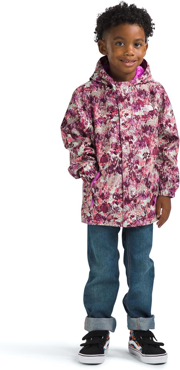 imageTHE NORTH FACE Kids Antora Rain Jacket Waterproof Breathable 3piece Hood Secure Zip Hand PocketViolet Crocus Maze Floral Print
