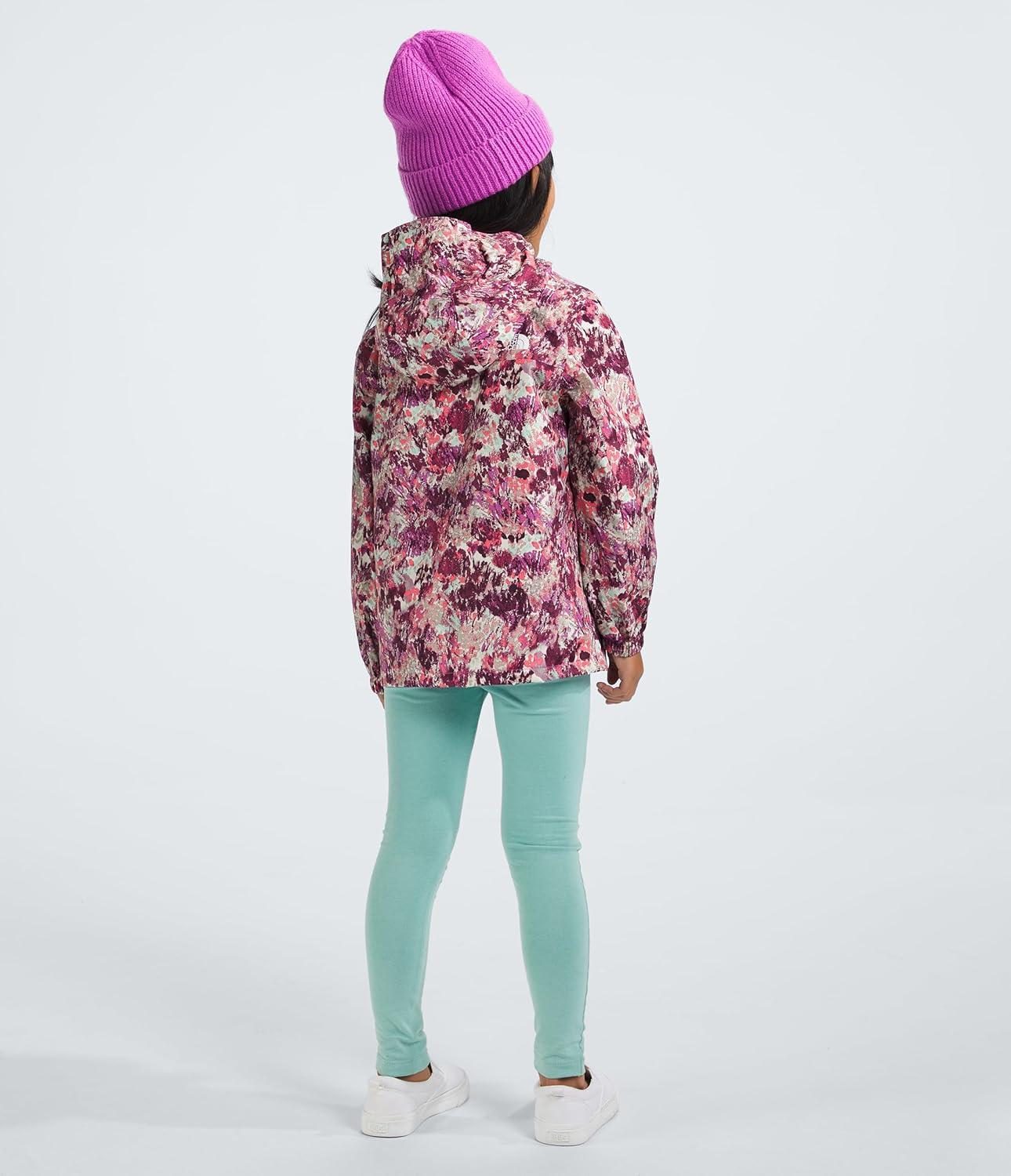 imageTHE NORTH FACE Kids Antora Rain Jacket Waterproof Breathable 3piece Hood Secure Zip Hand PocketViolet Crocus Maze Floral Print