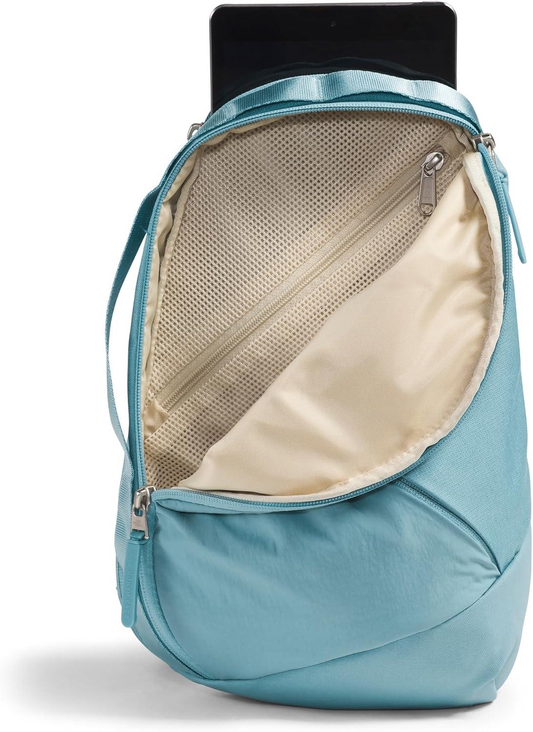 imageTHE NORTH FACE Womens Isabella SIing Slim Carry Crossbody Bag With Large Main Compartment Water RepellentBlue Eclipse Light HeatherTnf White